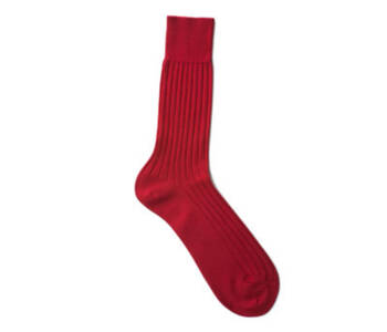 VICCEL / CELCHUK Socks Solid Claret Red Cotton - Czerwone skarpetki