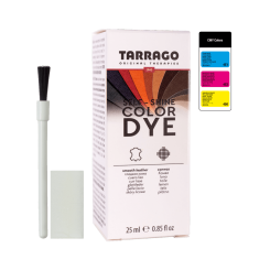 TARRAGO Color Dye SINGLE CMY Colors 25ml + Brush + Sponge - akrylowe farby do skór licowych i butów + pędzelek + gąbka