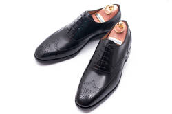 Brogues starcalf black. czarne obuwie eleganckie, biznesowe, biurowe, ślubne, okolicznościowe, gyw, męskie.