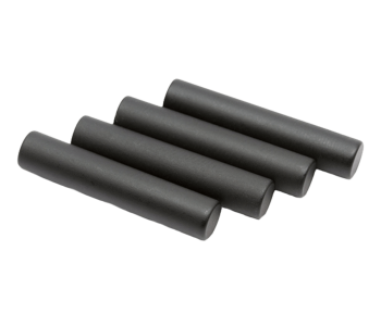 LACE LAB Cylinder metal aglets flat black set - Czarne końcówki do sznurowadeł