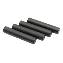 LACE LAB Cylinder metal aglets flat black set - Czarne końcówki do sznurowadeł