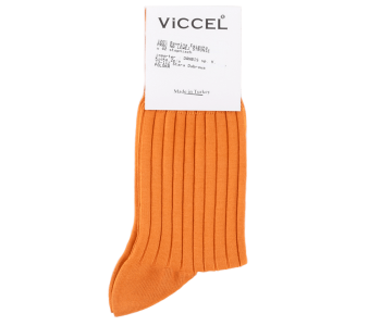 VICCEL / CELCHUK Socks Elastane Cotton Golden - Złote skarpety eleganckie