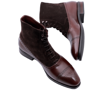 TLB MALLORCA Boots ORSON 576CH F Brown & Suede - brązowe trzewiki męskie