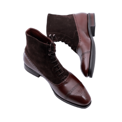 TLB MALLORCA Boots ORSON 576CH F Brown & Suede - brązowe trzewiki męskie