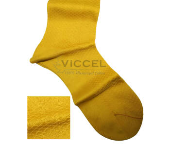 VICCEL Socks Fish Skin Textured Canary Yellow