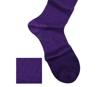 VICCEL / CELCHUK Socks Star Textured Purple - Purpurowe luksusowe skarpety z teksturą