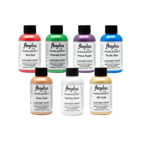 ANGELUS Acrylic Leather Paint Pearlescent 4oz - Perłowe farby akrylowe do rękodzieła i customizacji