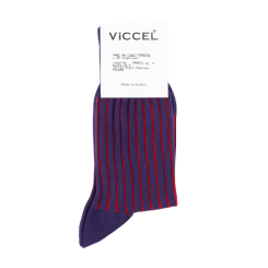 VICCEL / CELCHUK Socks Shadow Stripe Purple / Red - Purpurowe skarpety z czerwonymi wydzieleniami