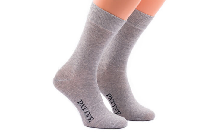 PATINE Socks PA0001-0991 - Eleganckie jasno szare skarpety (SALE)