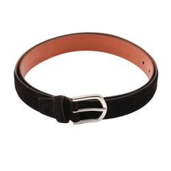 Czarny zamszowy pasek do spodni