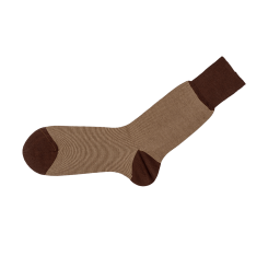 VICCEL / CELCHUK Socks Striped Brown / Beige - Brązowe skarpety w beżowe paski