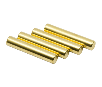 LACE LAB Cylinder metal aglets gold set - Złote końcówki do sznurowadeł