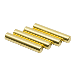 LACE LAB Cylinder metal aglets gold set - Złote końcówki do sznurowadeł