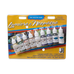 JACQUARD Lumiere & Neopaque Exciter Pack 9x 0.5oz / Zestaw farb akrylowych do rękodzieła