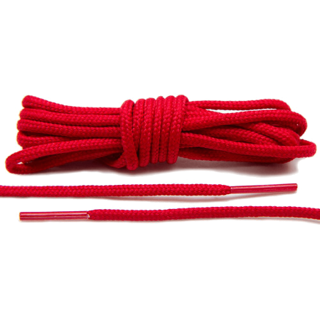 LACE LAB Roshe Laces 3mm Red - Czerwone okrągłe sznurówki do butów