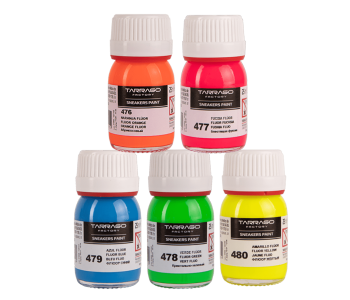 TARRAGO SNEAKERS Paint Fluor Colors 25ml - Farby akrylowe UV do customizacji Sneakersów i odzieży