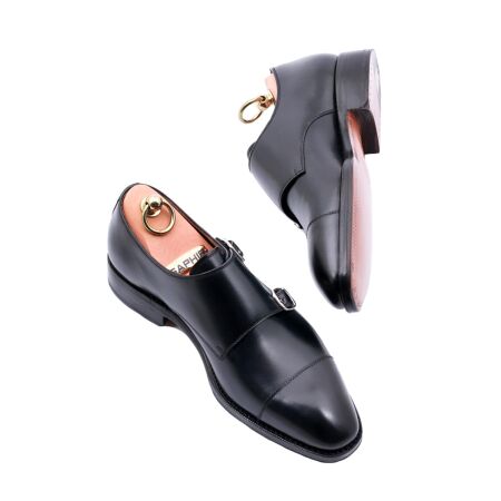 YANKO Double Monks 306 F Black - czarne monki męskie