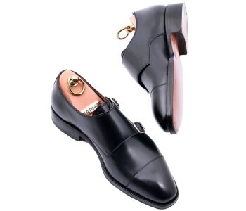 YANKO Double Monks 306 F Black - czarne monki męskie