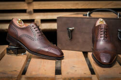 stylowe eleganckie obuwie męskie z perforacjami Yanko 14780 cambridge marron.