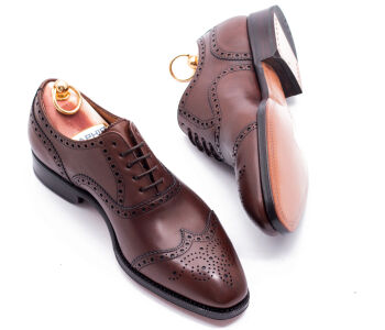 YANKO Half Brogues 780 F Brown - brązowe brogsy męskie