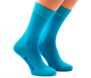 PATINE Socks PASH01 Turquoise - Turkusowe klasyczne skarpety typu SHADOW