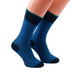 PATINE Socks PAJO100 Blue / Navy Blue - Skarpety klasyczne