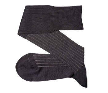 VICCEL / CELCHUK Knee Socks Shadow Stripe Charcaol / Gray - Szare podkolanówki z jaśniejszymi wydzieleniami