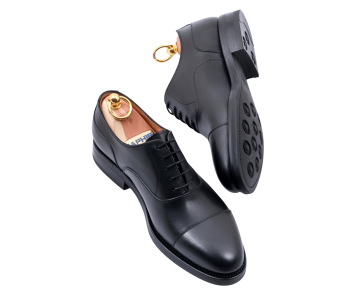 PATINE Oxford Cap Toe 77001V H Black - czarne wiedenki męskie (SALE)