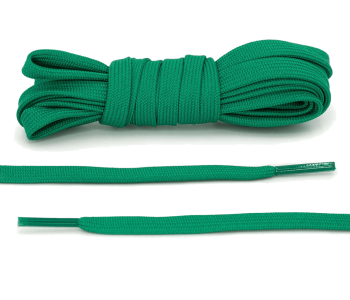 LACE LAB DUNK Replacement Laces 8mm Kelly Green / Zielone płaskie sznurówki do Sneakersów