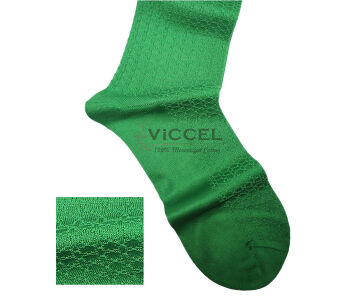 VICCEL / CELCHUK Socks Star Textured Pistacio - Pistacjowe luksusowe skarpety z teksturą