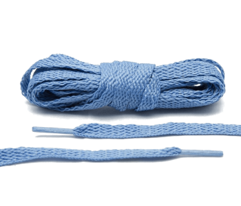 LACE LAB Flat Shoe Laces 8mm Columbia Blue - Błękitne płaskie sznurówki do butów