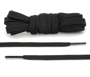 LACE LAB DUNK Replacement Laces 8mm Black / Czarne płaskie sznurówki do Sneakersów