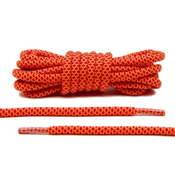 LACE LAB Rope Laces 5mm Red / Orange - Czerwono pomarańczowe okrągłe sznurowadła do butów