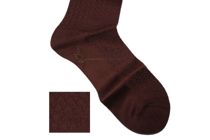 VICCEL Socks Star Textured Brown