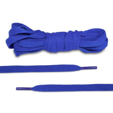 LACE LAB JORDAN 1 Laces 8mm Royal Blue - Niebieskie płaskie sznurówki do butów