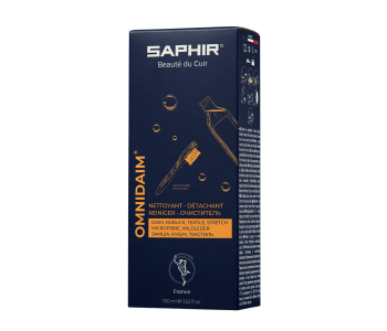 SAPHIR BDC Nubuck Suede Cleaner Omnidaim 100ml + BRUSH - Płyn do czyszczenia zamszu i nubuku oraz tekstyliów + szczoteczka