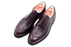 YANKO Split Toe Derby 539Y G Brown - brązowe angielki męskie, kopyto 960, skóra boxcalf marron, 