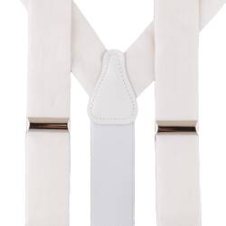 Ekskluzywne szelki do spodni, białe. Braces, Suspenders. Elegancki prezent dla mężczyzny.