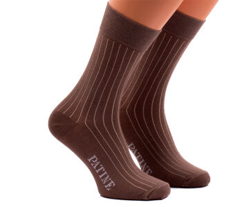 PATINE Socks PASH33 Camel / Beige - Skarpety typu SHADOW jasno brązowe z beżowymi wydzieleniami