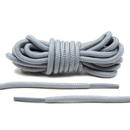 LACE LAB XI Rope Laces 6mm Cool Grey - Szare okrągłe sznurowadła do butów