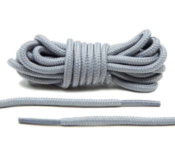 LACE LAB XI Rope Laces 6mm Cool Grey - Szare okrągłe sznurowadła do butów
