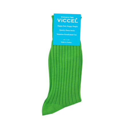 zielone eleganckie bawełniane skarpety męskie viccel socks solid pistacio green cotton