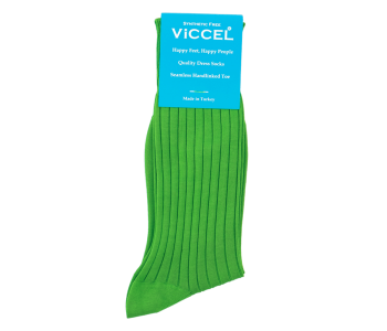 VICCEL Socks Solid Pistacio Green Cotton