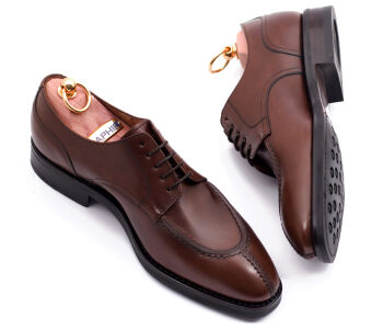 YANKO Split Toe Derby 980Y F Brown - brązowe angielki męskie