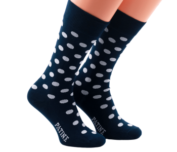 PATINE Socks PAKOC02 Navy Blue / White - Skarpety klasyczne