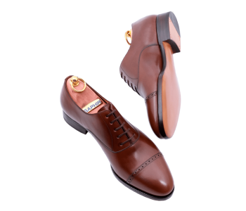 TLB MALLORCA ARTISTA Quarter Brogues 113 F Brown - brogsy męskie brązowe