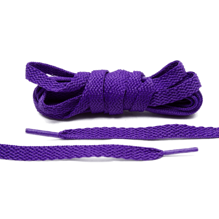 LACE LAB Flat Shoe Laces 8mm Purple - Purpurowe płaskie sznurowadła do butów
