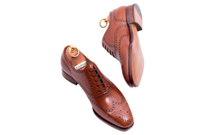 TLB MALLORCA ARTISTA Full Brogues 110 F Light Brown - brogsy męskie jasno brązowe (SALE)