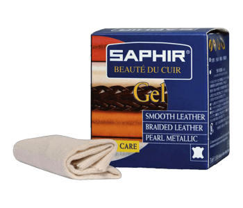 SAPHIR BDC Gel 50ml + Cotton - Żel do skór delikatnych, lakierowanych i gadzich + szmatka