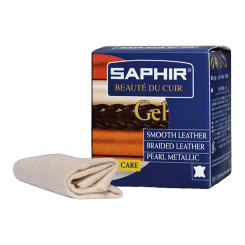 SAPHIR BDC Gel 50ml + Cotton - Żel do skór delikatnych, lakierowanych i gadzich + szmatka